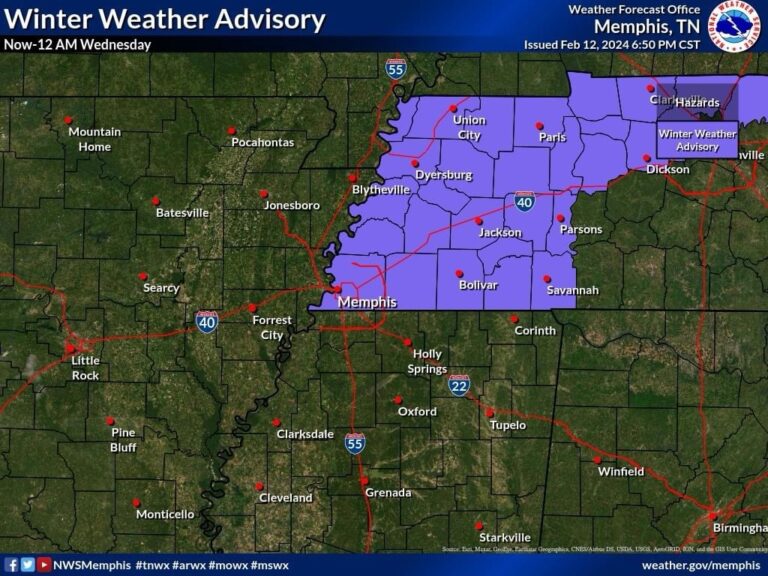 Winter Weather Advisory Issued Until Midnight - Hatchie Press
