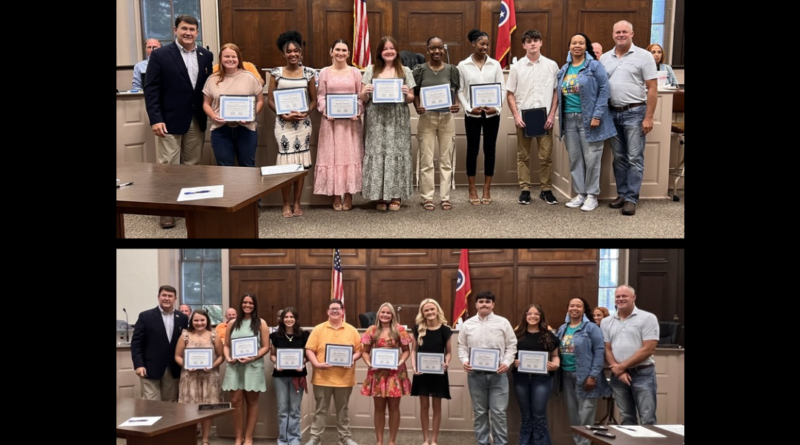 Hardeman County High Schools Top Ten Recognized at County Commission Meeting&nbsp;