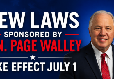 New Laws Sponsored by Sen. Page Walley Take Effect July 1