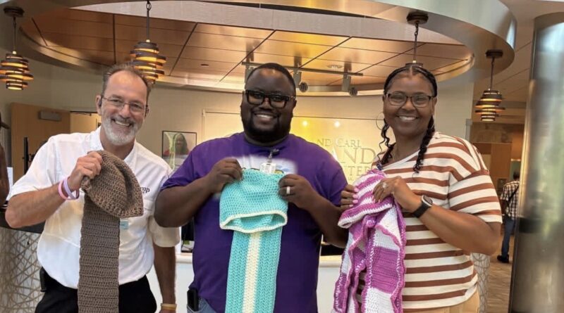 Whiteville CoreCivic Donates Handmade Scarves and Hats to Cancer Patients