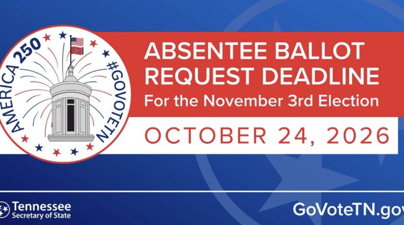 Deadline to Request Absentee Ballot for November Election Approaching Deadline to Request Absentee Ballot for November Election Approaching